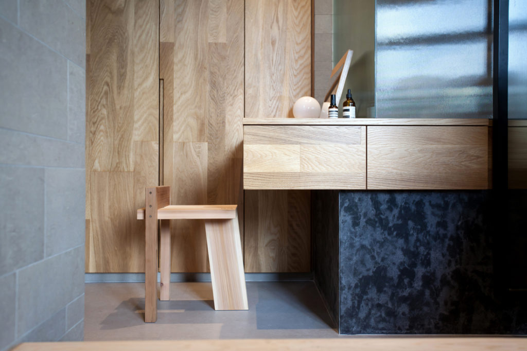 Studio Adjective Taikoo Shing Apartment counter and stool