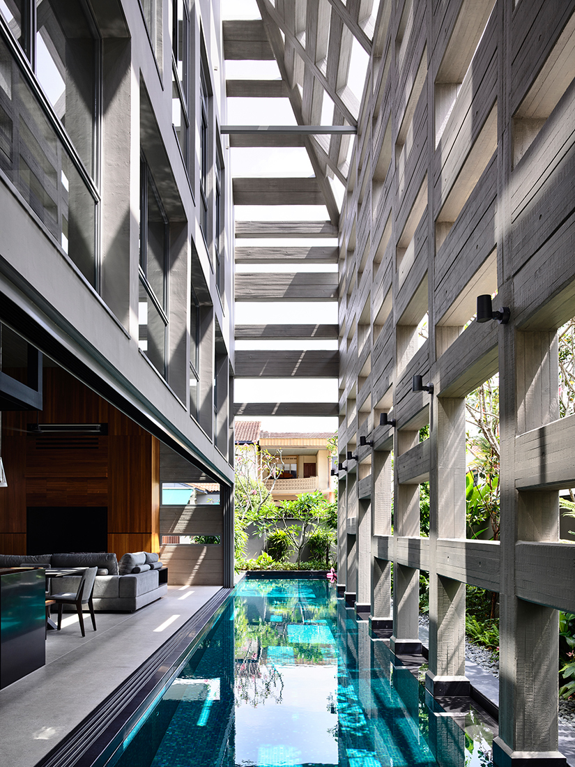 HYLA Concrete light house framework-over-pool